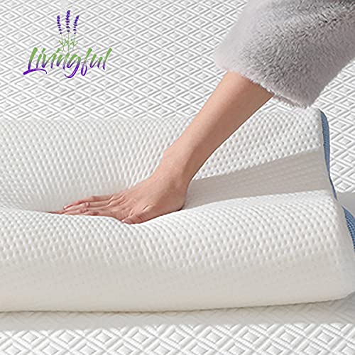 Livingful Premium Traagschuim Hoofdkussen • Hoofdkussen Nekklachten • Orthopedisch Traagschuim Hoofdkussen • Ergonomisch Hoofdkussen als Ideale Neksteun • Memory Foam Pillow • Slaapkussen • Kussen Tegen Slaap en Nekklachten • Voor Hoofd, Nek en Schouders • Medium • Comfort • Zacht • OEKO-TEX Standard100 (50x30x10cm) - Image 8
