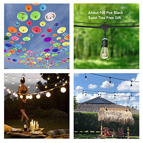 String Lights Hanging Kit,Globe String Lights Suspension Kit,Outdoor Light Guide Wire,Includ 164 Ft Nylon-Coated Stainless Steel Wire Rope Cable,Turnbuckle And Hooks,Enough Accessories,Use Manual #TOP2