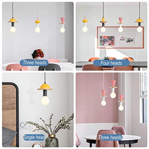 Éclairage de pendentif réglable bois et blanc luminaire suspendu moderne E27