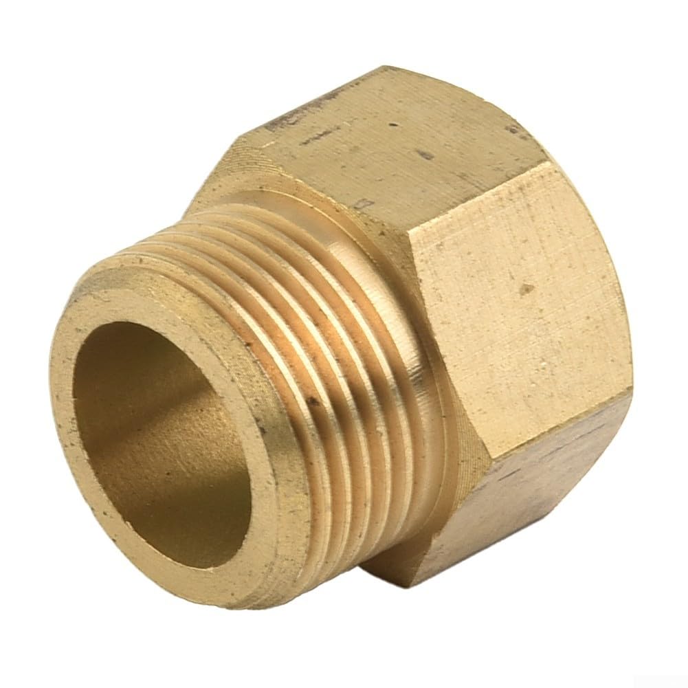 Adaptateur M22 x 1,5 vers G 1/2" femelle en laiton pour nettoyeur haute pression, lance de nettoyeur haute pression, max 400 bar