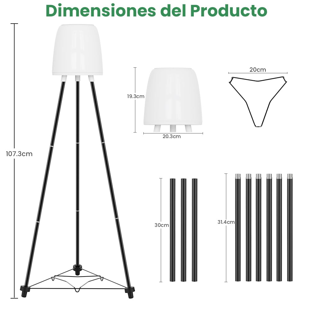 OUSFOT Lampara Solar Exterior Jardin con Soporte para Flores, RVB y Blanco Cálido, Resistente al Agua Lampara de Pie Exterior para una Iluminación Sostenible de Terraza, Jardin, Balcon, Piscina, Patio