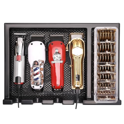 Barber Clipper Tray, Clipper Organizer Razor Case with 4 Notches, Anti-slip Hair Trimmer Holder Tray, Barber Tool Box - Image 7