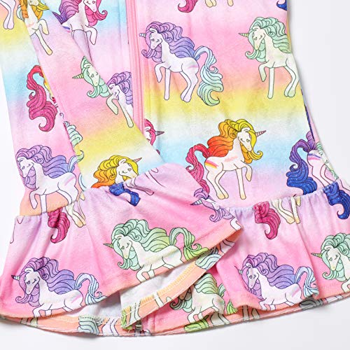 Image of CHILDRENSTAR Girls Swim Coverups Terry Swimsuit Cover-Up Hooded Zip-Up Beach Robe