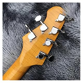 AMINIY Guitare électrique Touche en Bois de Rose de Rose en Bois Acoustique Costume de Cordes d'acier Jazz flambée de… – Image 7