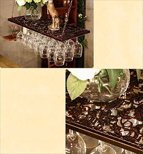 Casier à vin suspendu en fer rétro NMDCDH pour bar et cuisine 80x31cm