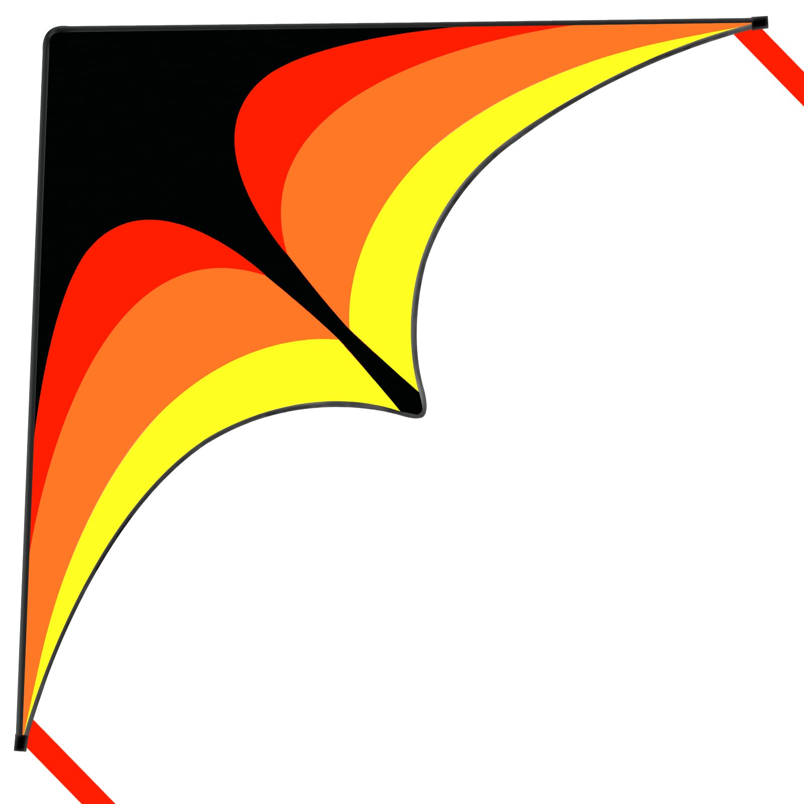 Delta Kite for Adults and Children, 60 x 30 inches, Single Line Kite Easy to Fly, Complete with 300 ft Kite Line and Handle