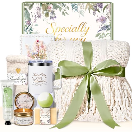Mothers Day Gifts for Mom Wife, Birthday Gifts for Women Spa Care Package, Get Well Soon Sympathy Spa Gift Baskets Think - Detailed View