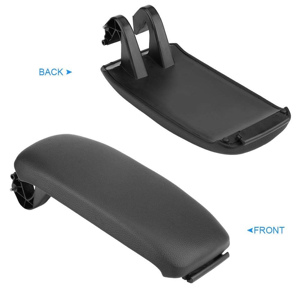 KSTE Armlehnen-Abdeckung aus schwarzem Leder, für Auto, Konsole, Armlehnen, Abdeckung, kompatibel mit – A3 8P / A5 2003-2013 8P0864245P