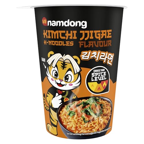 Namdong K-Noodles Kimchi Jjigae Flavour Pot Instant Nudeln auf koreanische Art mit extra Chili-Gewürzmischung 83 g