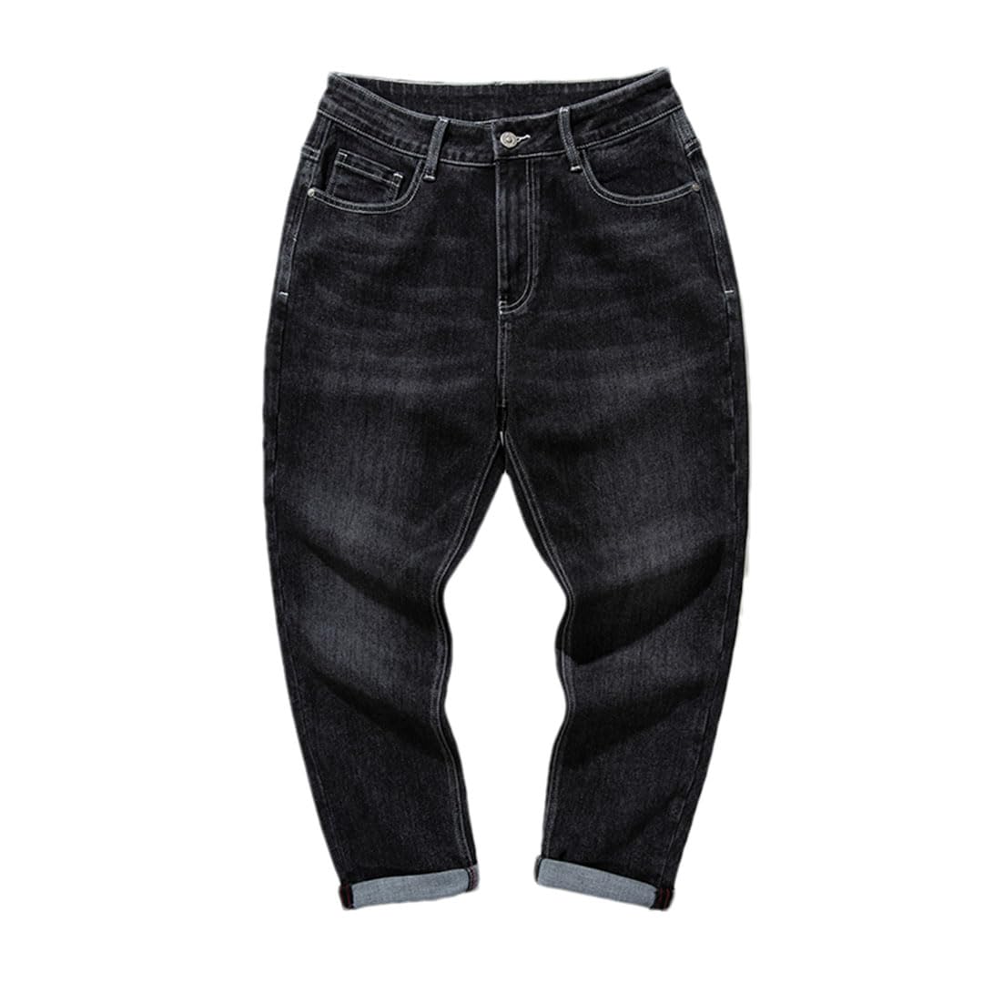 Vogrtcc Jeans da Uomo Pantaloni in Denim di Grandi Dimensioni Jeans Dritti