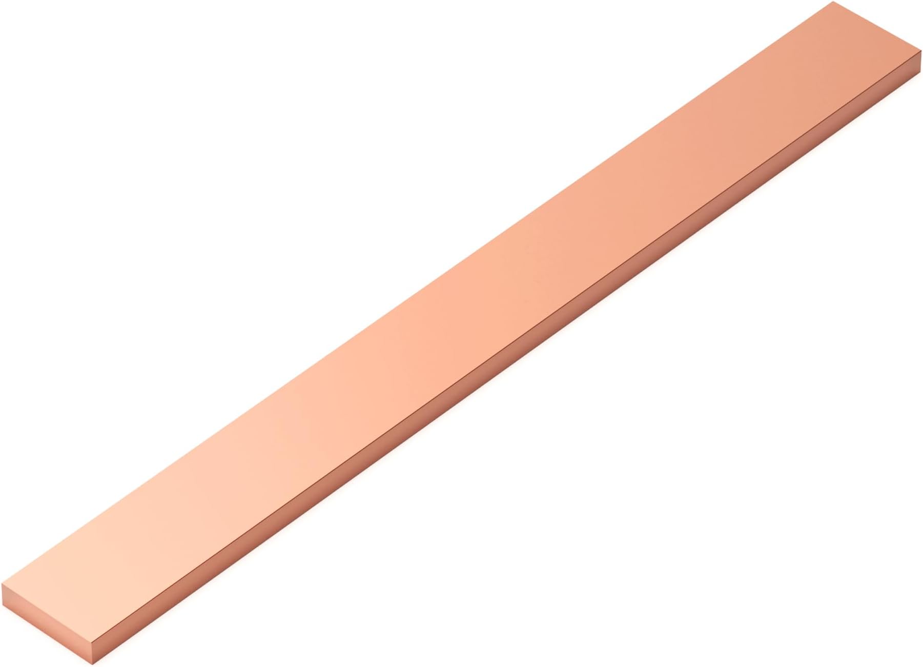 1PCS Copper Flat Bar Stock, Solid Copper Flat Bar Stock 1/4" T × 1" W × 10" L, Copper Flat Square Bar Copper Solid Metal Sheets for Crafts Electrical Repairs Electroplating