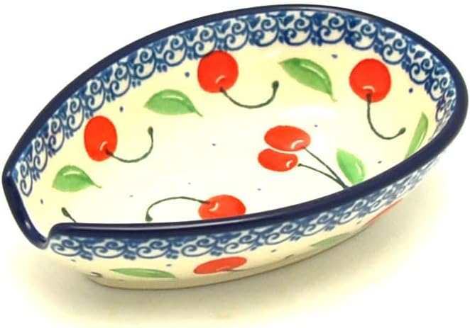Polish Pottery Spoon Rest - Cherry Pie