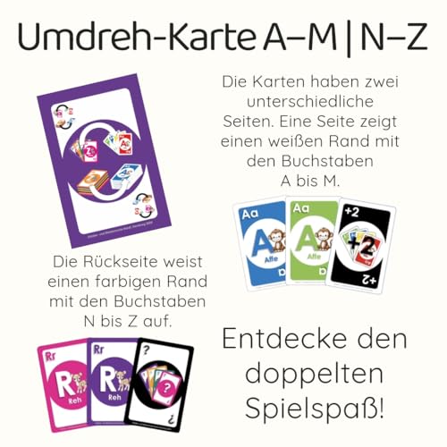 Buchstaben Klacks – Lern-Kartenspiel für Familien & Kinder | 148 doppelseitige ABC-Karten | Spaßiges Alphabet-Spiel für die ganze Familie, Vorschule & Grundschule