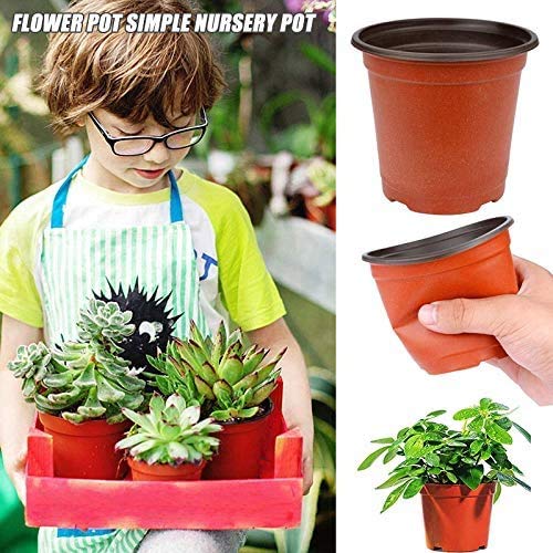 FePen 100 Pezzi Vasi per Piante in Plastica, mini Vaso Piante Leggeri, Vasetti per Piantine Riutilizzabile con Fori di Drenaggio, per Trapianto, Semina, Trapianto, Talee