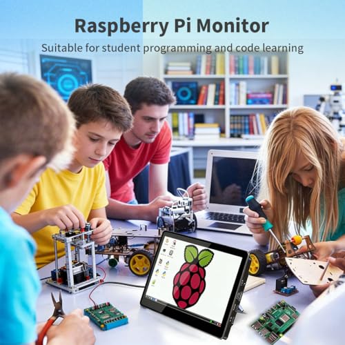 Image of 10.1 inch Touch Screen Monitor, IPS 1280x800 Small USB-C Secondary Display, 10-Point Touch, HDMI, VESA, Dual Speakers, Mini Monitor for Laptop PC Rasp Pi
