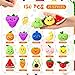 Libima 150 Pcs Mini Stuffed Animals Sea Animal Fruit Plush Keychain Set for Carnival Birthday Classroom Prizes Decoration for Clothes (Fruit)