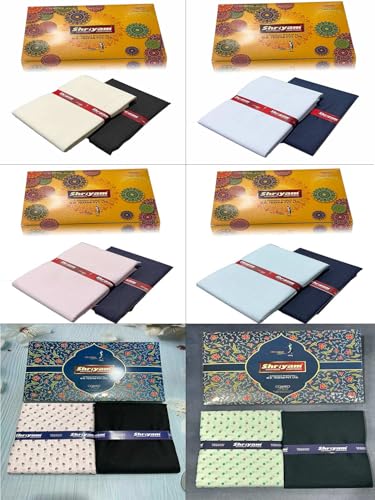 Image of Shirt pant Combo Pack of 6(Unstitched, Full Length Fabric)