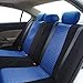 FH Group Automotive Car Seat Covers Trendy Elegance 3D Air Mesh Cloth Full Set Blue Seat Covers, Airbag and Split Rear Universal Fit Interior Accessories for Cars Trucks and SUV with Car Accessories