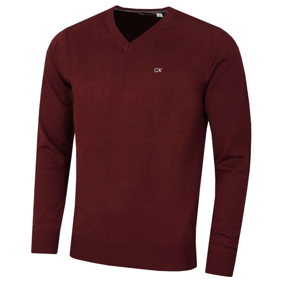 Calvin Klein Men's Burgundy V-Neck Soft Sweater - Xxxxl