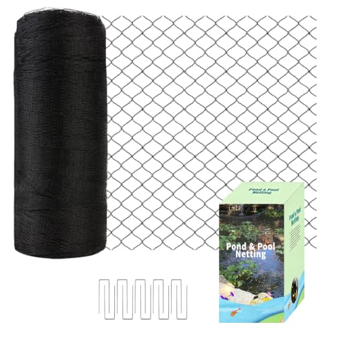 15x20ft Koi Pond Netting for Leaves, 1/2 in Mesh Netting Pond Cover Kit