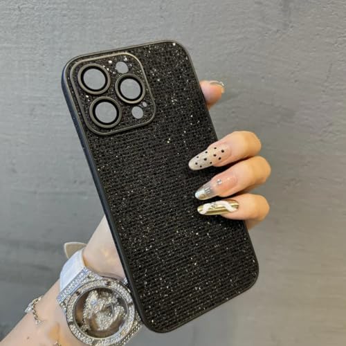 Coque iPhone 15 Pro Max paillettes noires pour soirée et quotidien