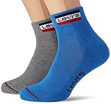 Levi's LEVIS Unisex-Adult Sportwear Logo 144 Quarter, Palace Blue, 35-38 (2er Pack)