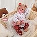 CALiugsi Real Life Like Reborn Baby 18 Inch Realistic Newborn Doll Girl, Lifelike Baby Doll with Soft Weighted Body Reborn Muñecas para Niñas Gift Set with Birth Certificate for Kids Age 3+
