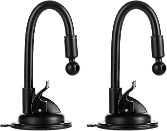 2 Pack Car Phone Holder Mount Suction Cup Replacement Long Arm Gooseneck 17mm Ball Joint Connector Suction Cup Stand Car Windshield Mirror Shower Phone Holder Clip for GPS Navigator