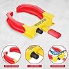 GADLANE Wheel Clamp - Heavy Duty Car Wheel Lock with 3 Keys, Car Lock Anti-Theft Device Fits All 7-11" Width Tyres, High Visibility Caravan Clamp for Trailer, Motorhome, Van (Yellow/Red) #2