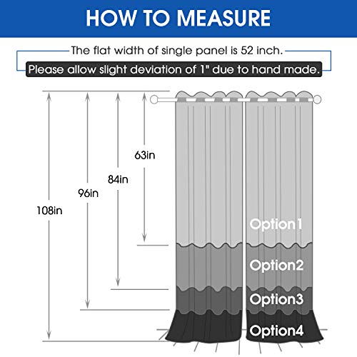 Homeideas 2 Panels Silver Grey Faux Silk Curtains Gray Blackout Curtains For Bedroom 52 X 96 Inch Room Darkening Satin Drapes/Curtains, Thermal Insulated Blackout Window Curtains For Living Room #TOP6