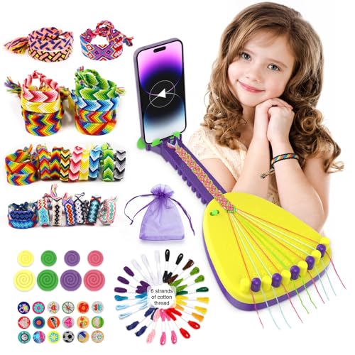 Mareisa Bracelet Making Kits for Girls, Friendship Bracelet Making Kit, Handmade Braided Gift Toys, Arts and Crafts for Kids Ages 6-12, DIY Christmas Birthday Gifts for Ages 6 7 8 9 10 11 12 Year Old