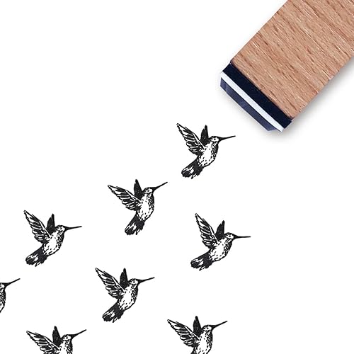 Sello de goma de colibrí, mini sello pequeño de 35 pulgadas para álbumes de recortes, planificación de tarjetas
