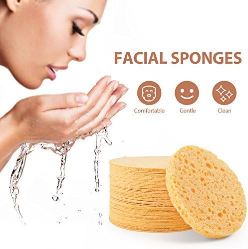 Miniatura 3 de Esponjas faciales, esponjas faciales comprimidas de celulosa 100% natural, 50 unidades
