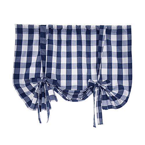 MEROURII Cortinas de Ventana a Cuadros Estilo,Cortinas de Café, para Decoración de Ventana Pequeña de Dormitorio de Cocina Cover
