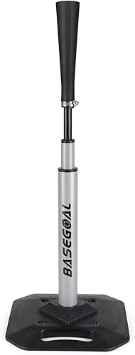 Camiseta de bateo de béisbol y sóftbol, camiseta de golpeo portátil, con base resistente, parte superior de goma flexible, altura ajustable