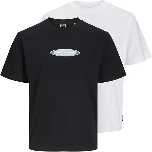سعر ومواصفات JACK & JONES Mens JCOPACER BRANDING PRINT TEE SS 2PK MP Modern (pack of 2) (B0DFDWS9BV) على Amazon EG