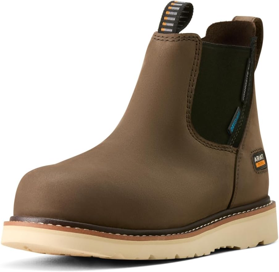 ARIAT Women's Rebar Wedge Chelsea Waterproof Composite Toe Work Boot