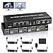 Produktbild KVM Switch 4 PC 2 Monitore 4 Port, Unterstützt EDID, HDMI 4K@60Hz 4 Port Dual Monitor KVM Switch mit Audio Mikrofon Ausgang und 3 USB 2.0 Ports, PC Monitor Tastatur Maus Switcher für 4 PC