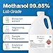Lab Alley Methanol 99.85% Lab Grade Solvent, Polar Solvent for Laboratory, Industrial & Research Use, 1 Gallon