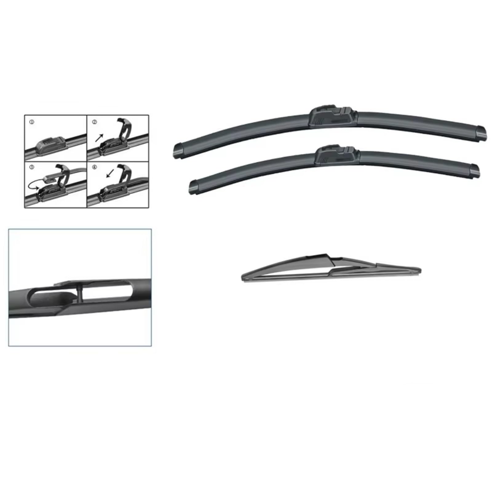 tergicristalli per Auto Compatibile con Juke 2010 2011 2012 2013 2014 2015 2016 2017 22" 14" 12" Spazzole Tergicristallo Anteriori E Posteriori Accessori Auto