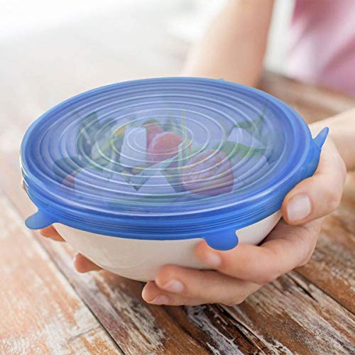 Silicone Stretch Lids Set Of 12 Elastic Reusable Microwave Food Covers Bowl Covers For Can, Cup And Glass Jars #TOP6