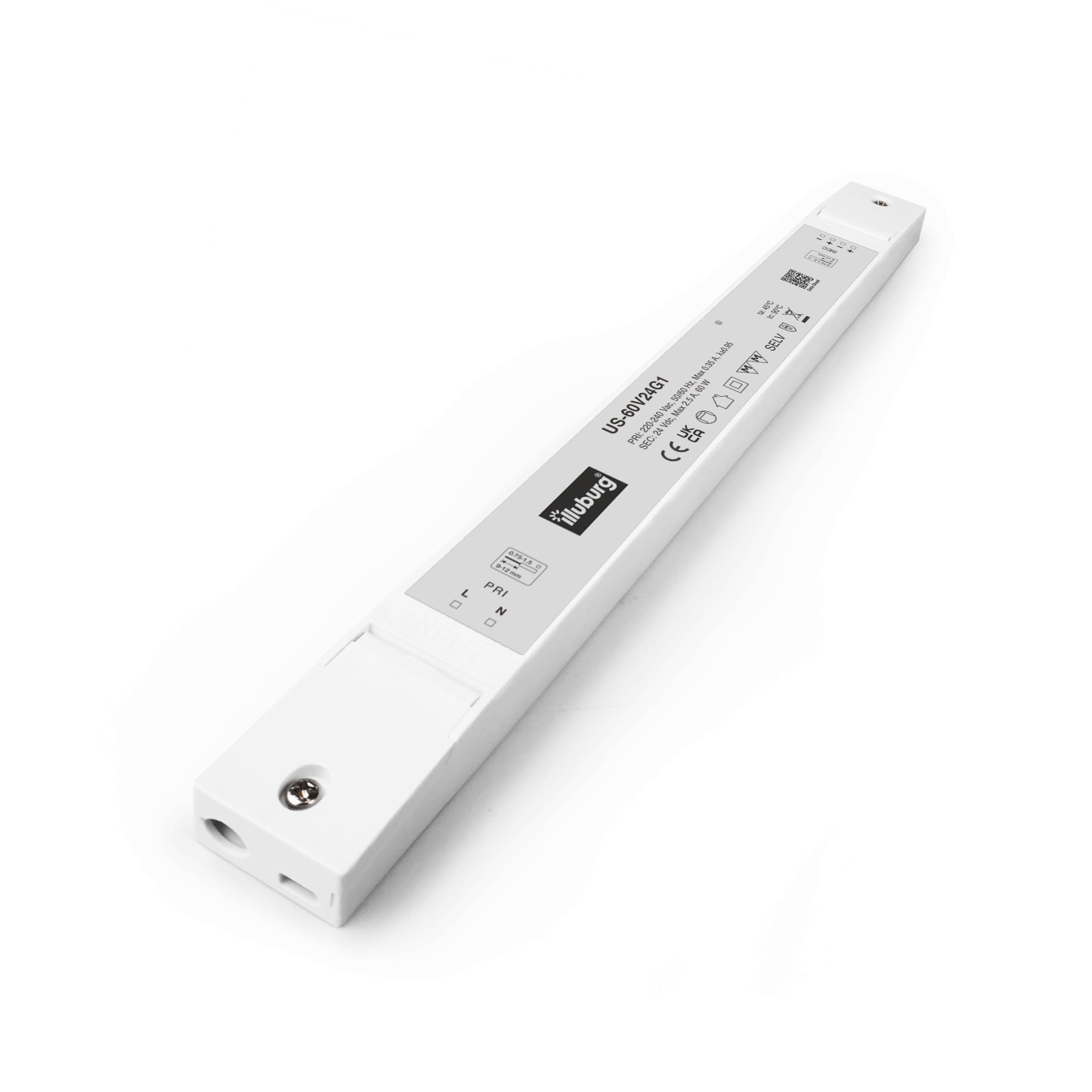 illuburg LED Driver 24V 60W Slim Flickerfree for LED Strip Lamp Spot Light Power Supply Transformer — image 1