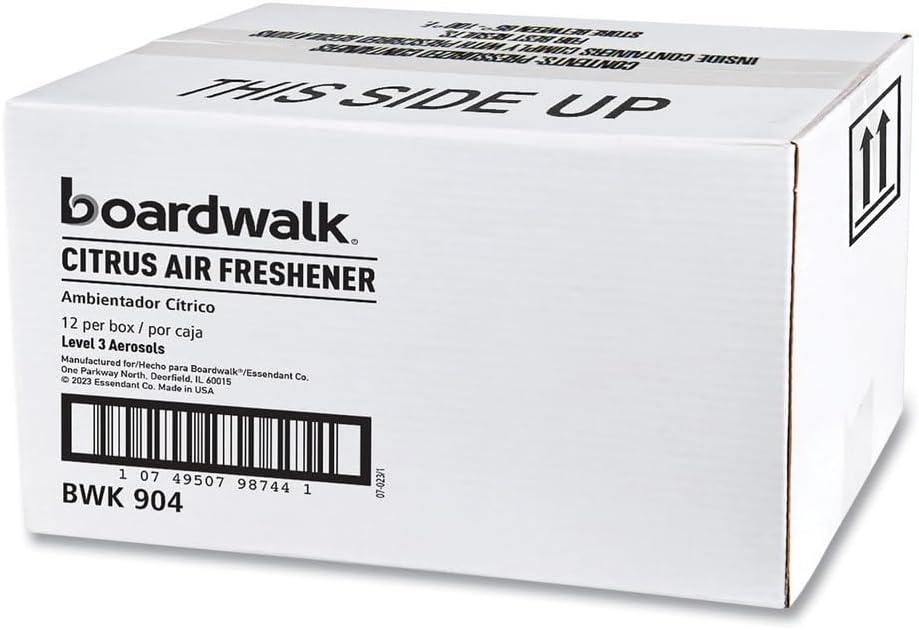 Boardwalk 1048768 5.3 oz. Aerosol Spray Metered Air Freshener Refills - Citrus Sunrise (12/Carton)