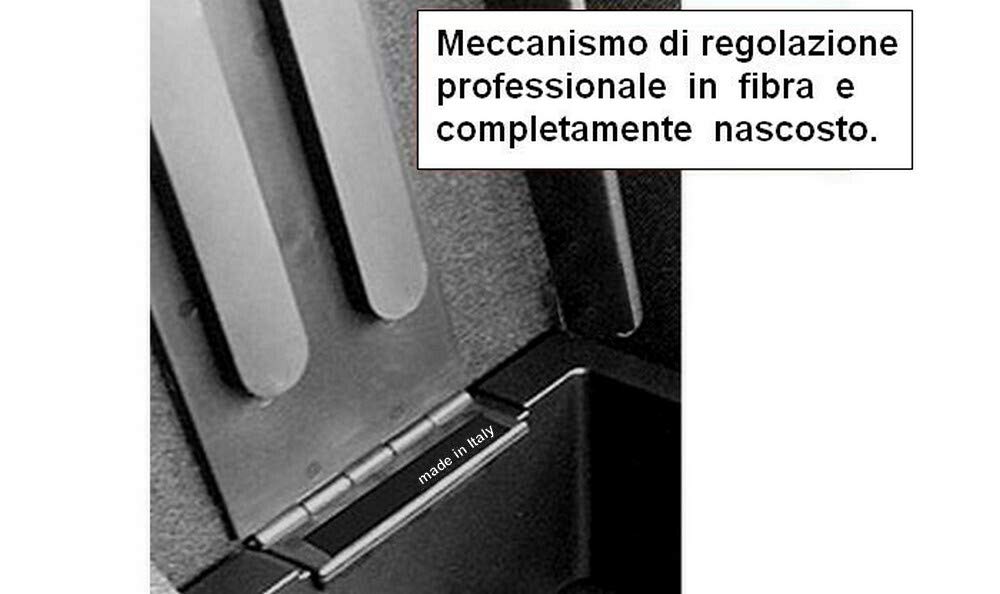 Bracciolo compatibile per 500L 2012-2017 ecopelle nero con laterali grigi e cuciture grigie REGOLABILE IN LUNGHEZZA Armrest mittelarmlehne appoggiabraccio compatibile 500 L fabbricato in Italia