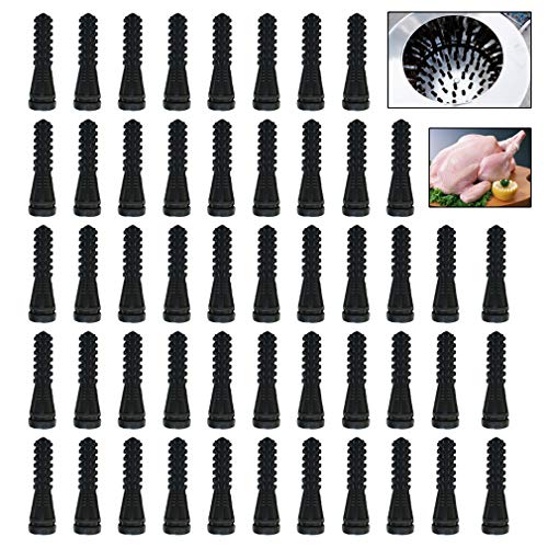 Junkai 50 Pcs Poultry Plucking Fingers Hair Removal Machine Glue Stick 9.5cm,Suitable for Poultry Chicken, Duck, Goose Hair Removal