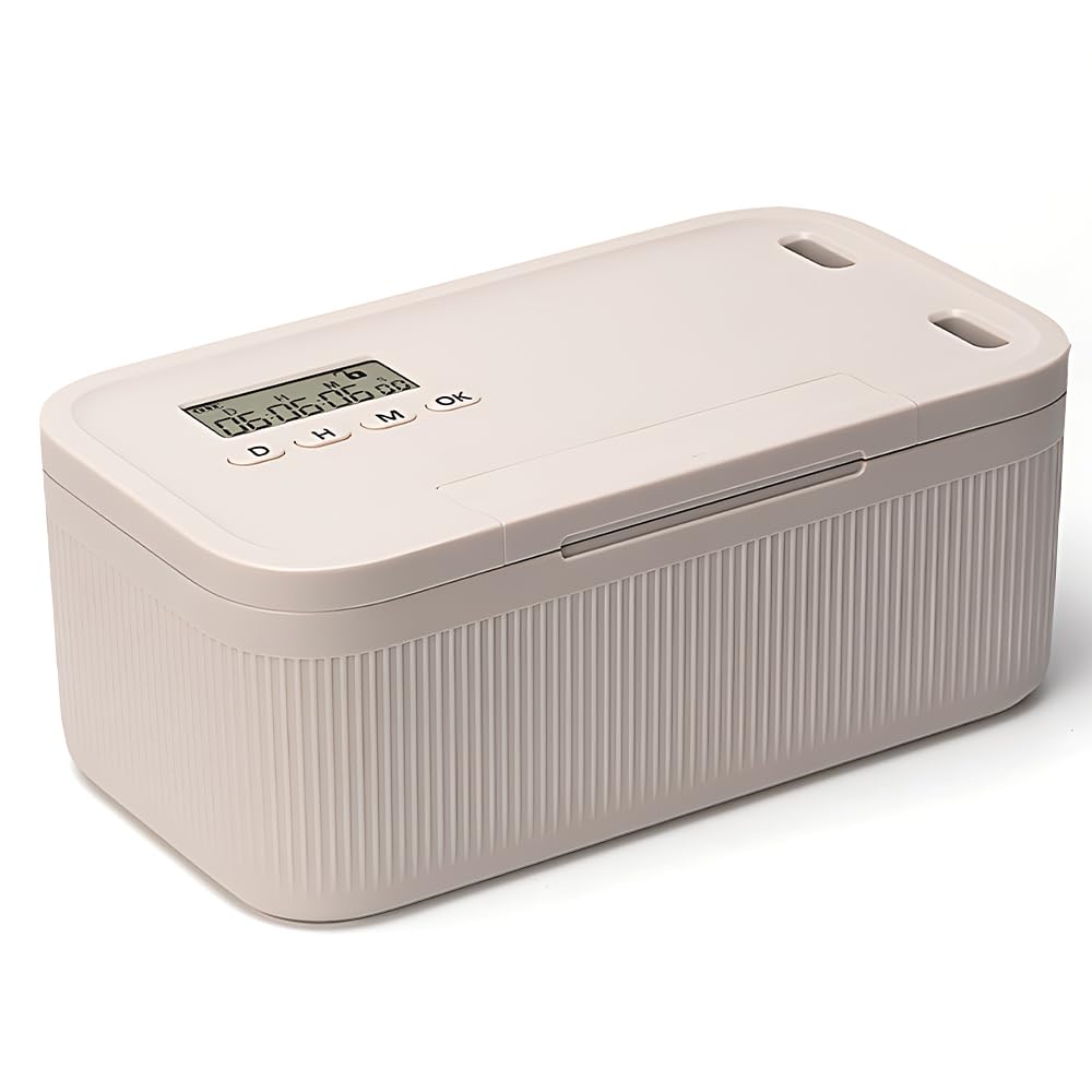 Zeitschloss Box, SGZIOO Handy Safe mit Zeitschloss, 23,9 x 13,1 x 9,6 CM, Abschließbare Box mit 2 Arbeitsmodus, Time Lock box zur Selbstkontrolle, Suchtmanagement, für Snacks, Telefon