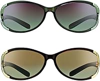 Vista 14 de proSPORT Lentes de sol de lectura para mujer, con diamantes de imitación teñidos claros, de metal, no bifocales