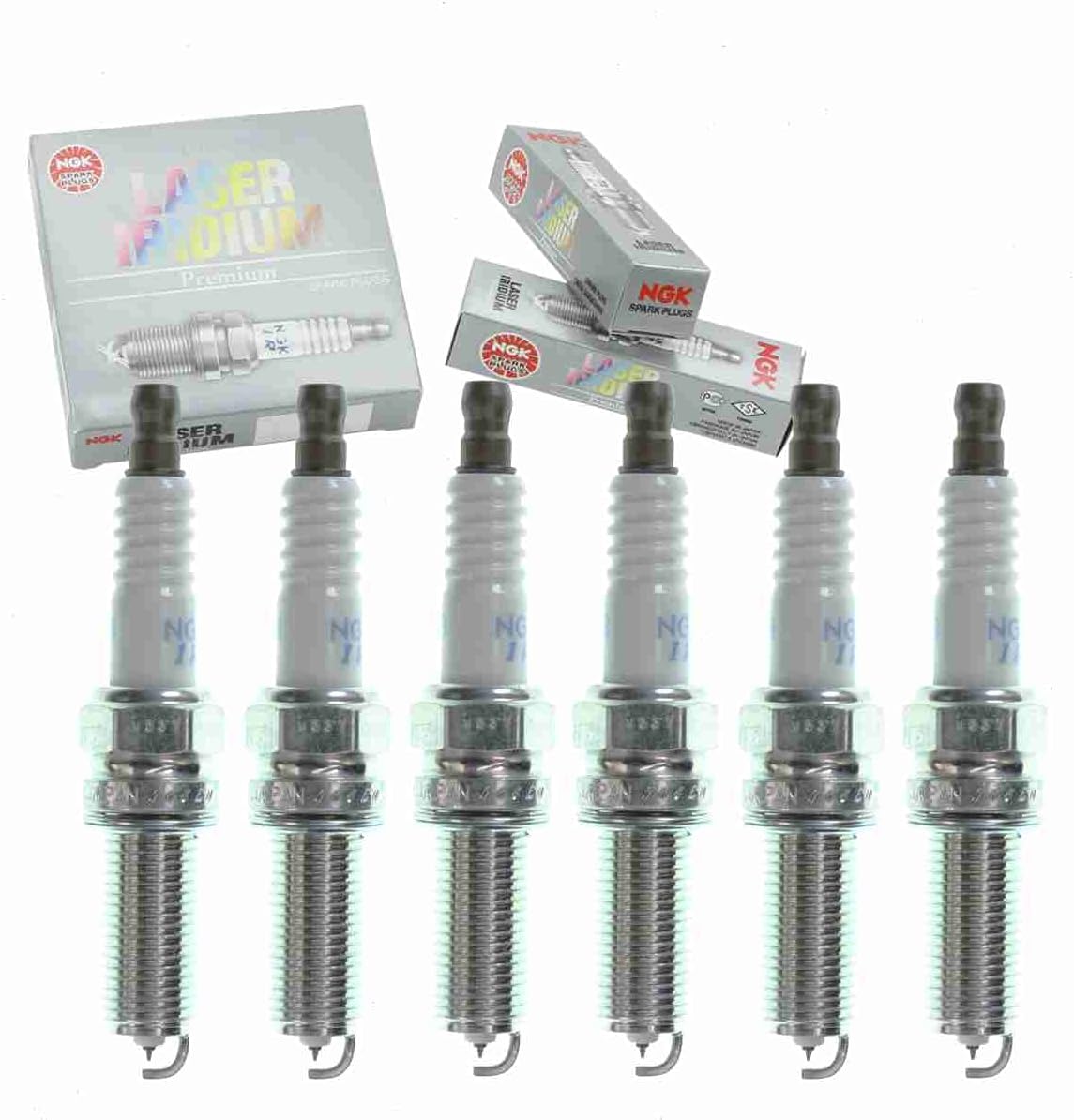 6 pc NGK Laser Iridium Spark Plugs compatible with Dodge Challenger 3.6L V6 2011-2014
