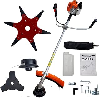 Roçadeira a Gasolina 52cc 2,5HP Profissional com Lâmina 6 Pontas Carbon Fak