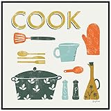 CUSTOM CANVAS ARTWORK DETAILS: Retro Kitchen III Cook by Becky Thorns. DESCRIPTION: With its retro vibes, this piece inspires you to whip up something wonderful in the kitchen. Featuring key tools needed for cooking, The artwork includes the likes of...